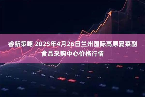 睿新策略 2025年4月26日兰州国际高原夏菜副食品采购中心价格行情