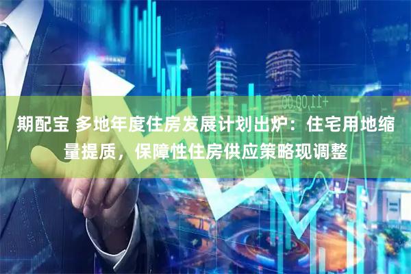 期配宝 多地年度住房发展计划出炉：住宅用地缩量提质，保障性住房供应策略现调整